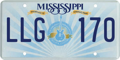 MS license plate LLG170