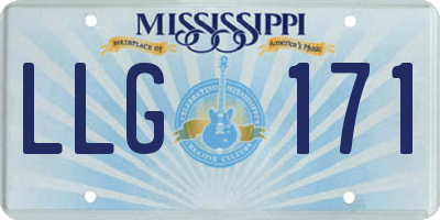 MS license plate LLG171
