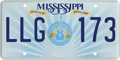 MS license plate LLG173