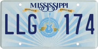 MS license plate LLG174