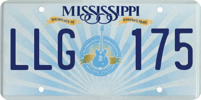 MS license plate LLG175