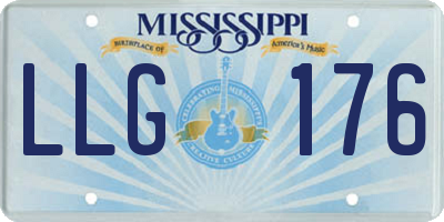 MS license plate LLG176