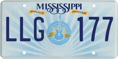 MS license plate LLG177