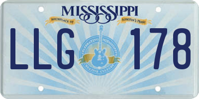 MS license plate LLG178
