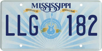 MS license plate LLG182