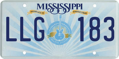 MS license plate LLG183