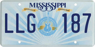 MS license plate LLG187
