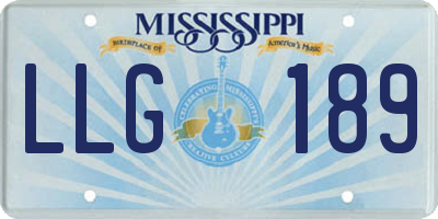 MS license plate LLG189