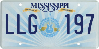 MS license plate LLG197
