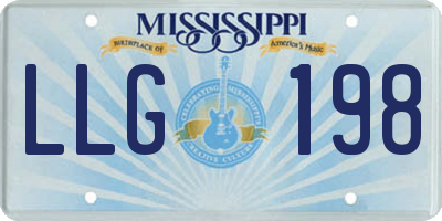 MS license plate LLG198