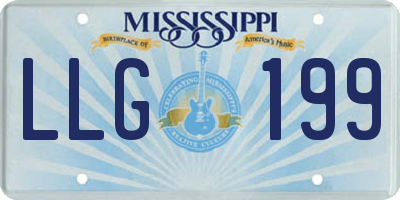 MS license plate LLG199