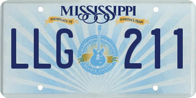 MS license plate LLG211