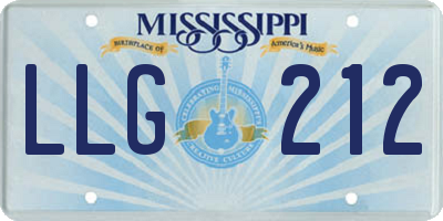 MS license plate LLG212