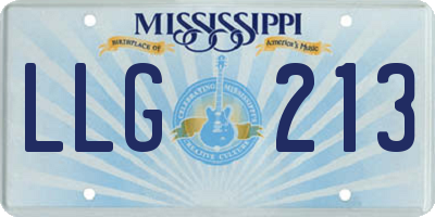 MS license plate LLG213