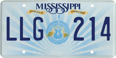 MS license plate LLG214
