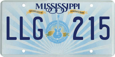 MS license plate LLG215