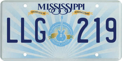 MS license plate LLG219