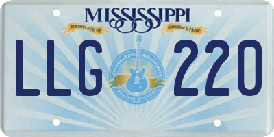 MS license plate LLG220