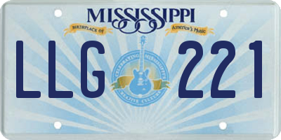 MS license plate LLG221