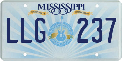 MS license plate LLG237