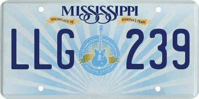 MS license plate LLG239