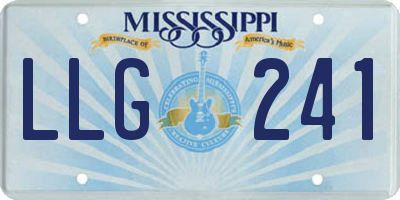 MS license plate LLG241