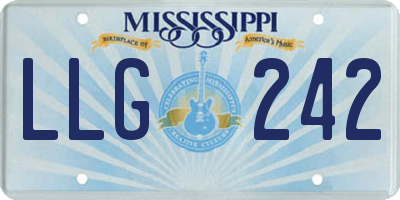 MS license plate LLG242