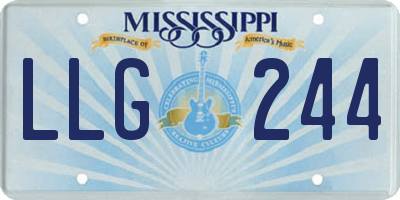 MS license plate LLG244