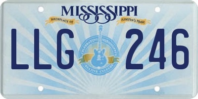 MS license plate LLG246