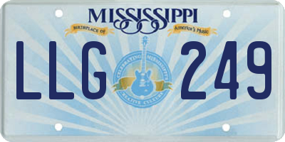 MS license plate LLG249