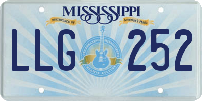 MS license plate LLG252