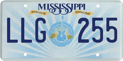 MS license plate LLG255