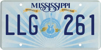 MS license plate LLG261