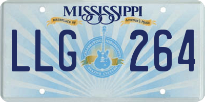 MS license plate LLG264
