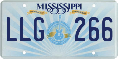 MS license plate LLG266