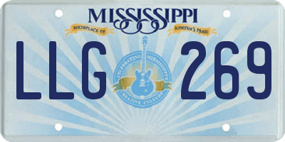MS license plate LLG269
