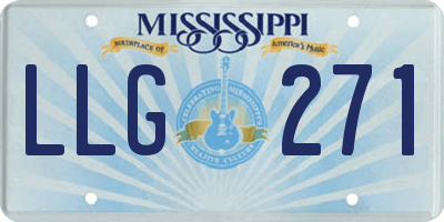 MS license plate LLG271