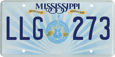 MS license plate LLG273
