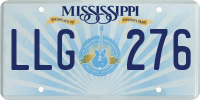 MS license plate LLG276