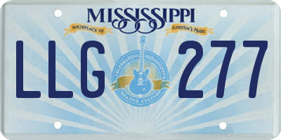MS license plate LLG277