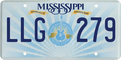 MS license plate LLG279