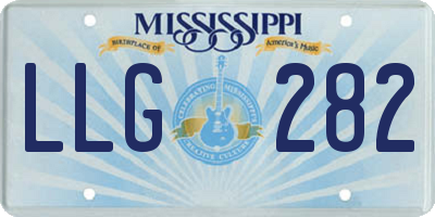 MS license plate LLG282