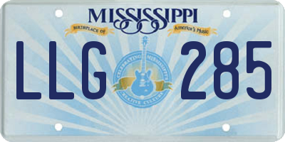 MS license plate LLG285