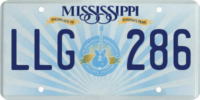 MS license plate LLG286