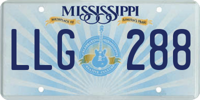 MS license plate LLG288