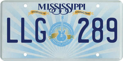 MS license plate LLG289