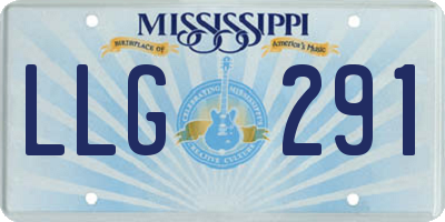 MS license plate LLG291