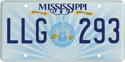 MS license plate LLG293