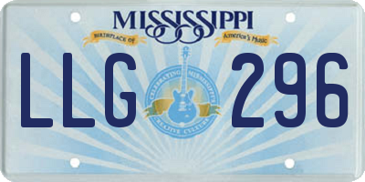 MS license plate LLG296