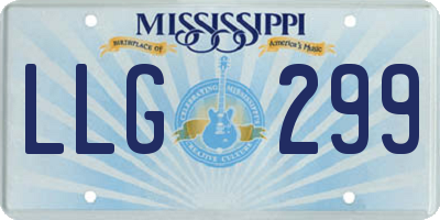 MS license plate LLG299